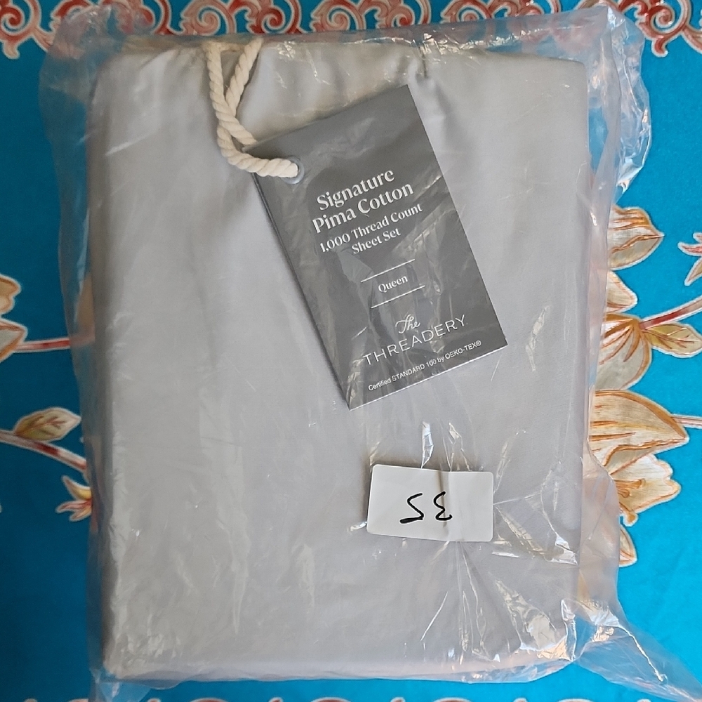 NEW! The Theadery Pima Cotton Sheet Set - Gray